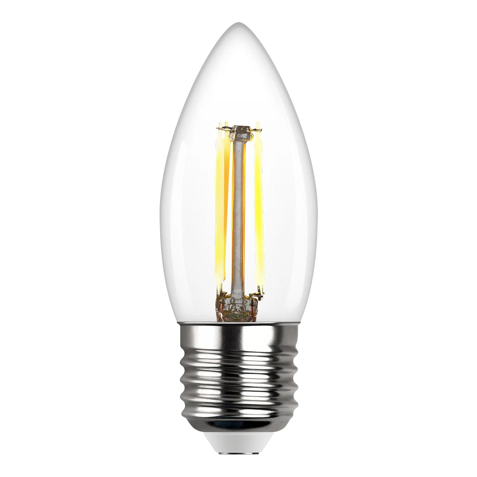 Лампа filament, свеча, FC37, 7Вт, E27, 4000K, 730Лм, 230В