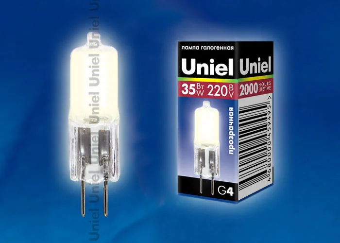 Лампа галогенная JC-220/35/G4 CL Картонная коробка