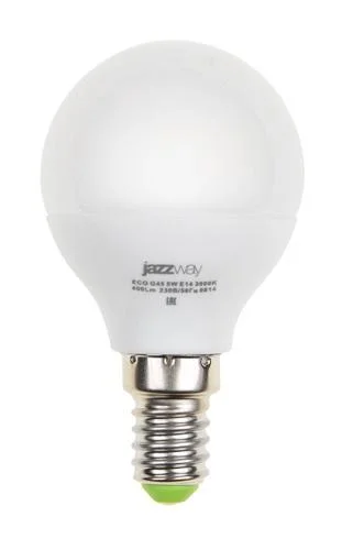 Лампа LED 5W E14 G45 4000K 230V JazzWay шар матовый PLED-ECO-G45