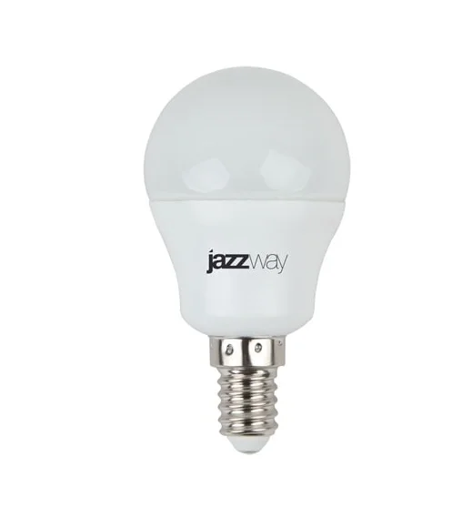 Лампа LED 7W E14 G45 3000K 230V JazzWay шар матовый 530Lm 1027856 нн