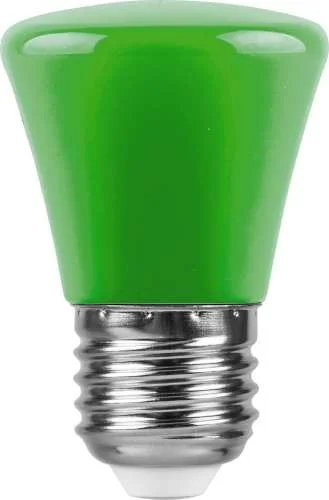 Лампа светодиодная, (1W) 230V E27 зеленый C45, LB-372 25912