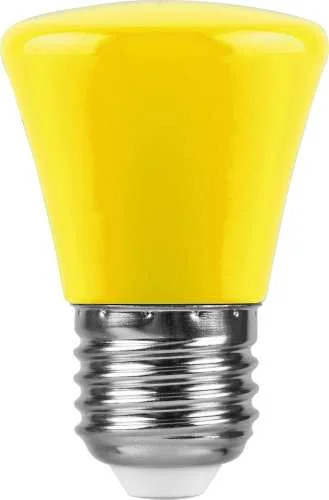 Лампа светодиодная, (1W) 230V E27 желтый C45, LB-372 25935