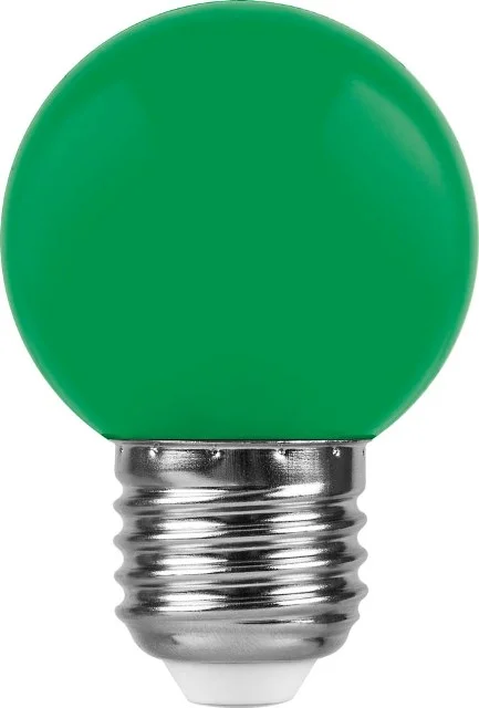 Лампа светодиодная, 5LED(1W) 230V E27 зеленый, LB-37 Feron арт. 25117