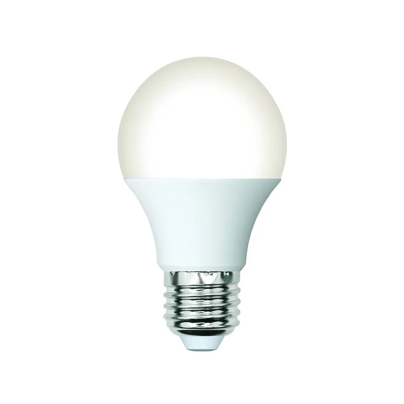 Лампа светодиодная 9W Груша"A", матовая, Белый свет (4000K) Volpe LED-A60-9W/4000K/E27/FR/SLS