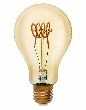 Лампа светодиодная, A75 груша (6W) 230V E27 1800K, GLDEN-A75SS-6-230-E27-1800 General