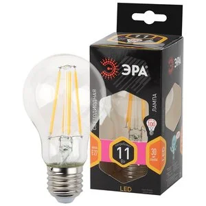 Лампа светодиодная декоративная LED 11 Вт 1430Лм 2700К груша, филамент теплый E27 230В F-LED A60-11W-827-E27