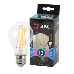 Лампа светодиодная декоративная LED 13 Вт 1690Лм 4000К груша, филамент нейтральный E27 230В F-LED A60-13W-840-E27