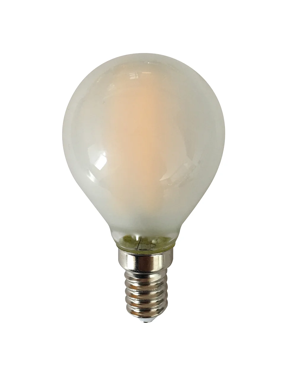 Лампа светодиодная декоративная LED 8w E14 3000K шар матовый филамент 230/50