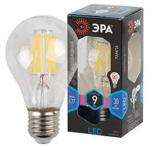 Лампа светодиодная декоративная LED 9 Вт 1170Лм 4000К груша, филамент нейтральный E27 230В F-LED A60-9W-840-E27