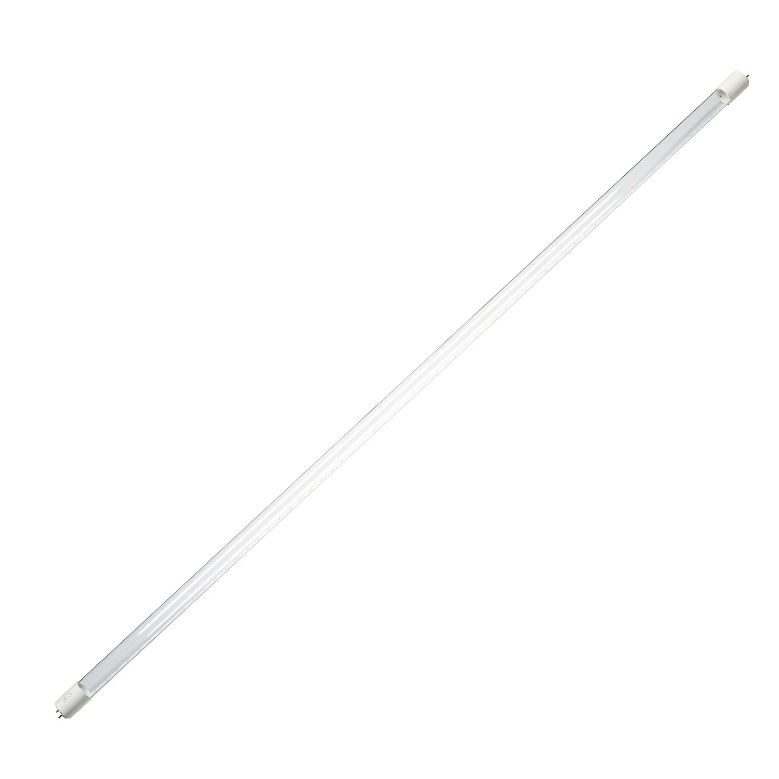Лампа светодиодная для растений. LED-T8-18W/SPSB/G13/CL PLP30WH Форма T8, прозрачная. Спектр для рассады и цветения. ТМ .