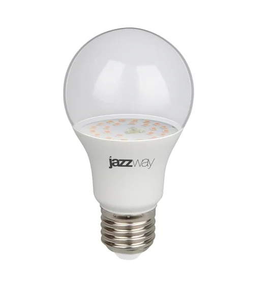 Лампа светодиодная для растений PPG A60 AGRO 9w CLEAR E27 IP20 ( для растений) Jazzway
