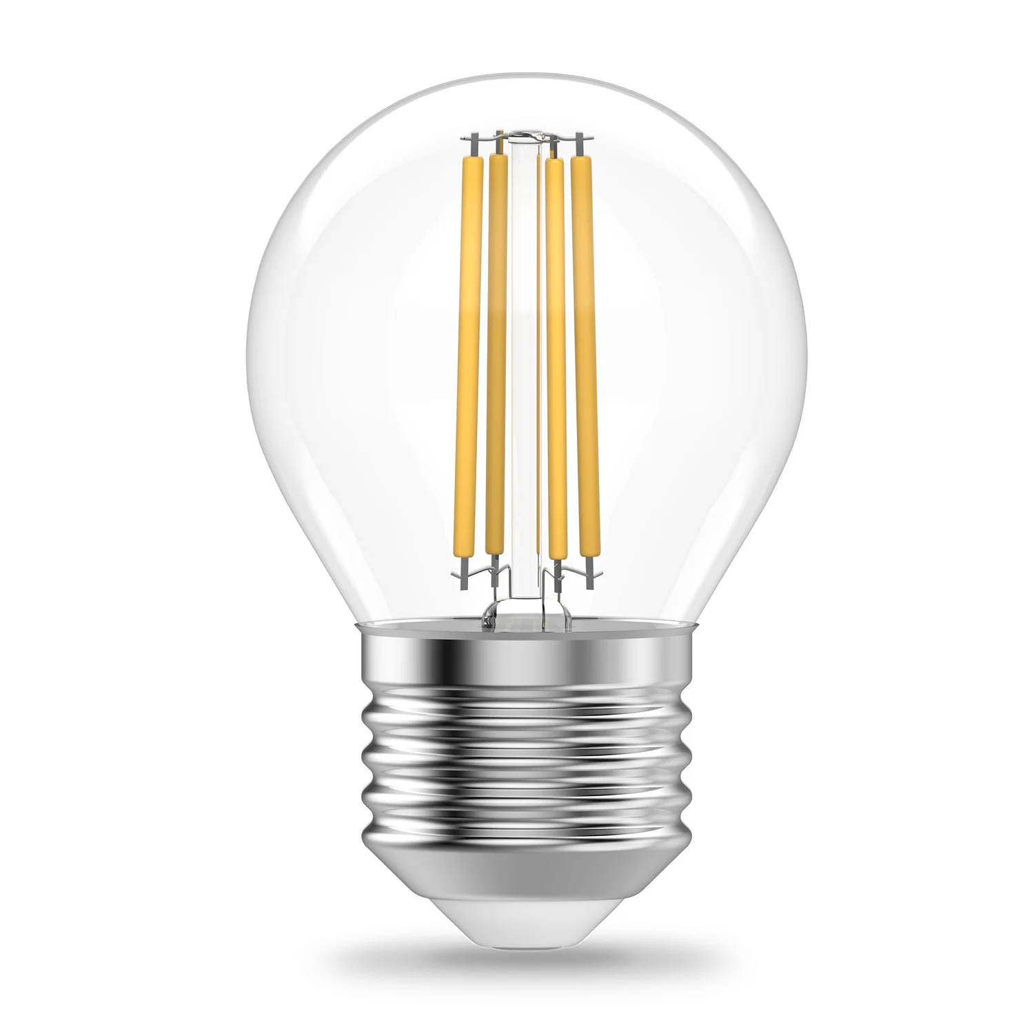 Лампа светодиодная филаментная LED 10 Вт 650 лм 2700К шар P45 теплый E27 AC 220В прозрачная колба Elementary