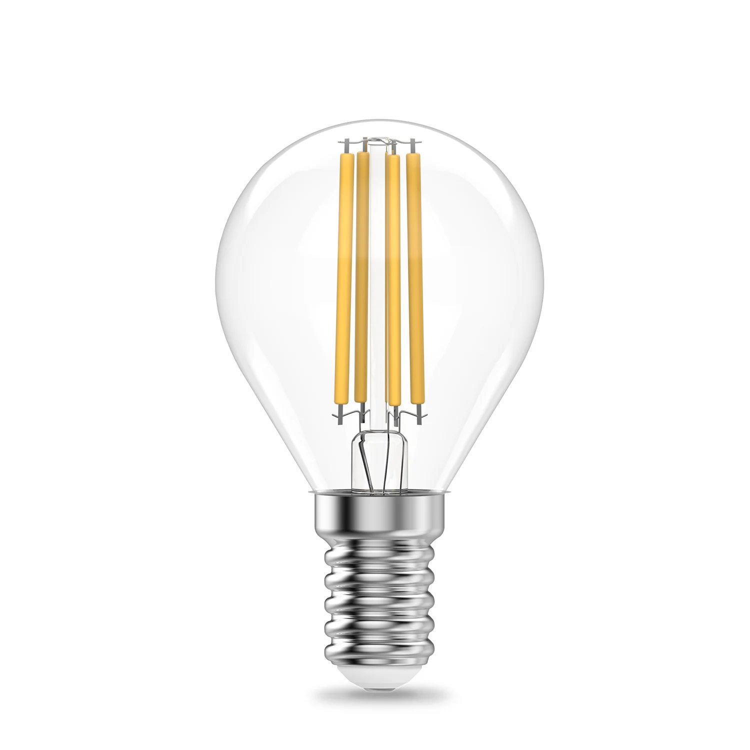 Лампа светодиодная филаментная LED 10 Вт 670 лм 4100К шар P45 нейтральный E14 AC 220В прозрачная колба Elementary