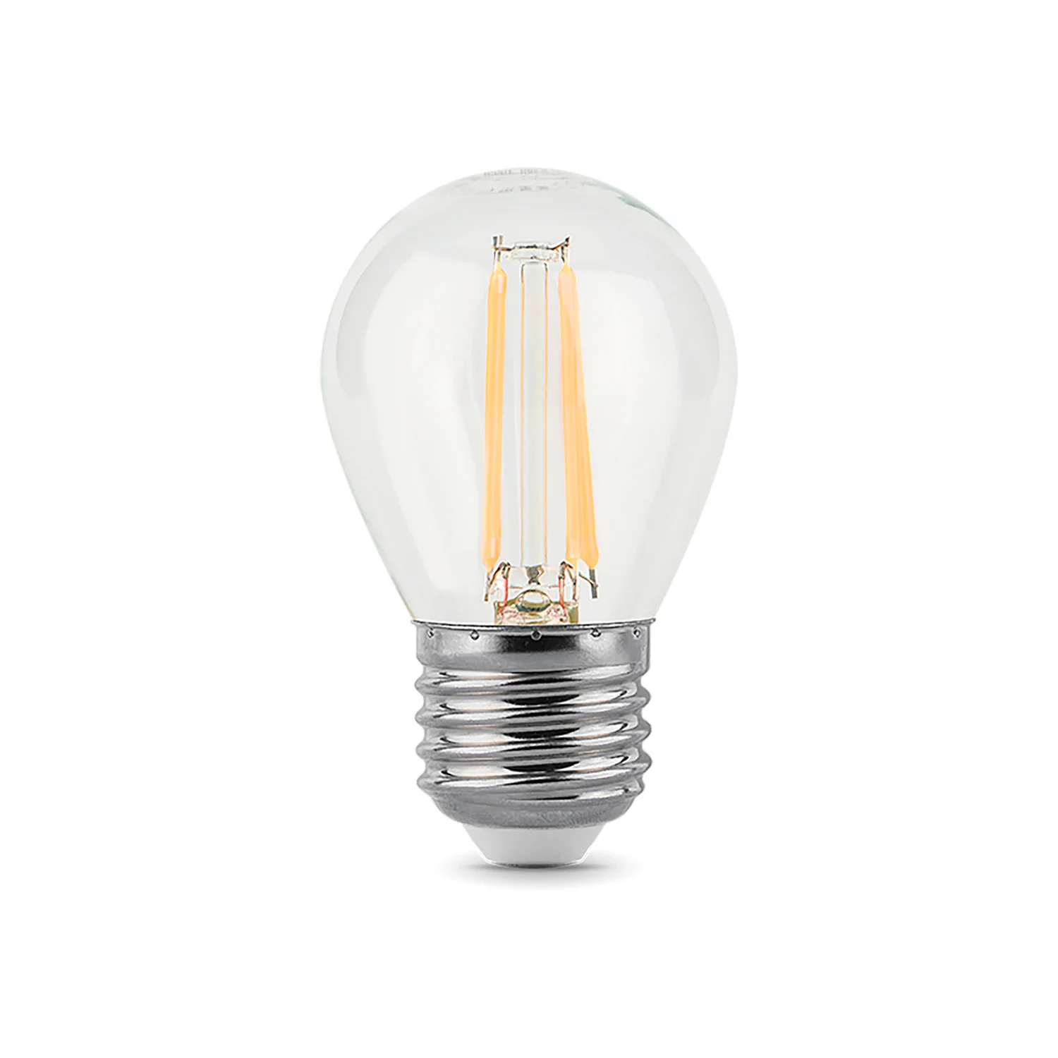 Лампа светодиодная филаментная LED 11 Вт 830 лм 4100К шар P45 нейтральный E27 AC 220В прозрачная колба Black Filament