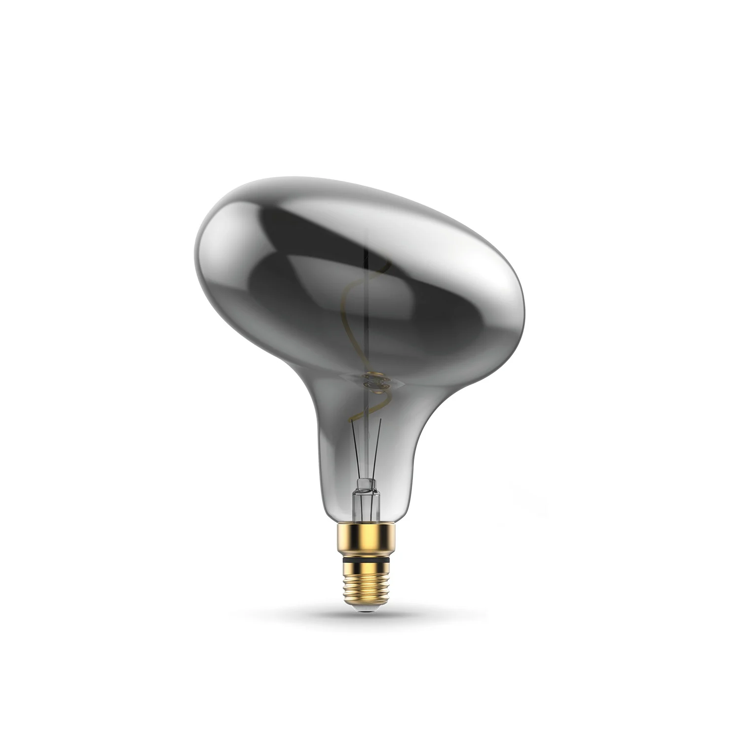 Лампа светодиодная филаментная LED 6 Вт 240 лм 2400К FD180 теплый E27 AC 220В серая колба Black Filament
