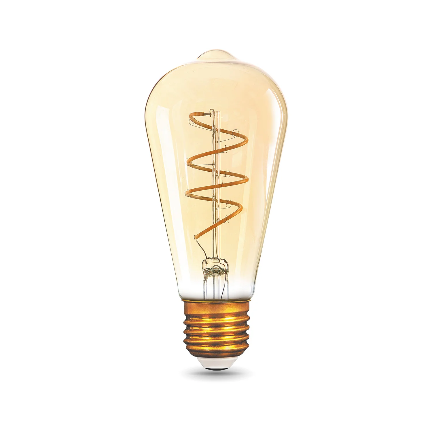 Лампа светодиодная филаментная LED 6 Вт 360 лм 2400К ST64 теплый E27 AC 220В золотистая колба Black Filament