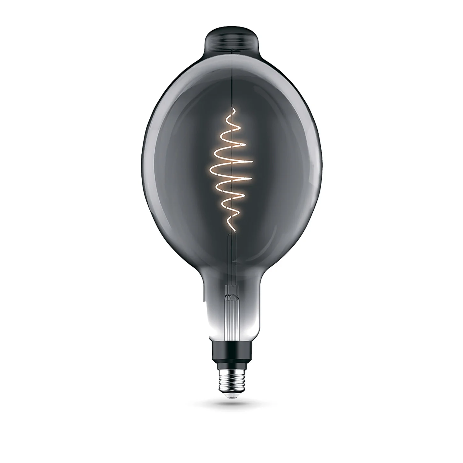 Лампа светодиодная филаментная LED 8.5 Вт 165 лм 1800К BT180 теплый E27 AC 220В серая колба Black Filament