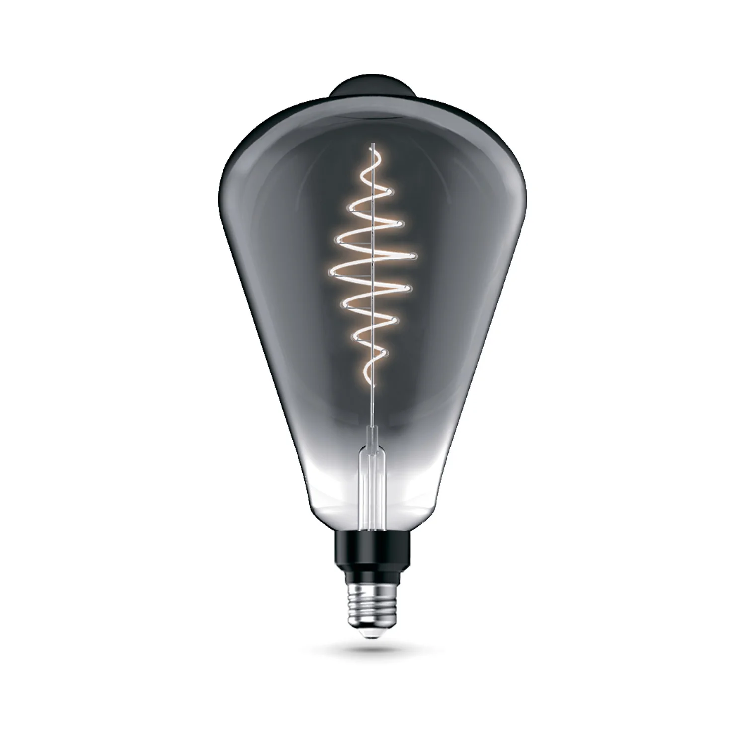 Лампа светодиодная филаментная LED 8.5 Вт 165 лм 1800К ST164 теплый E27 AC 220В серая колба Black Filament