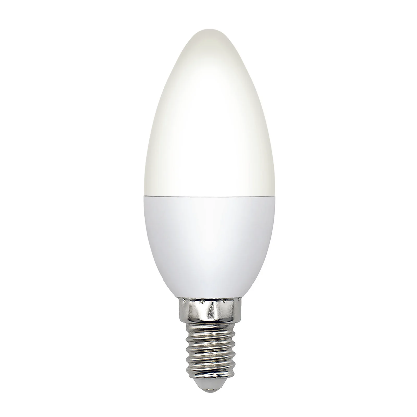 Лампа светодиодная Форма свеча матовая Белый свет 4000K LED-C37-6W/4000K/E14/FR/SLS