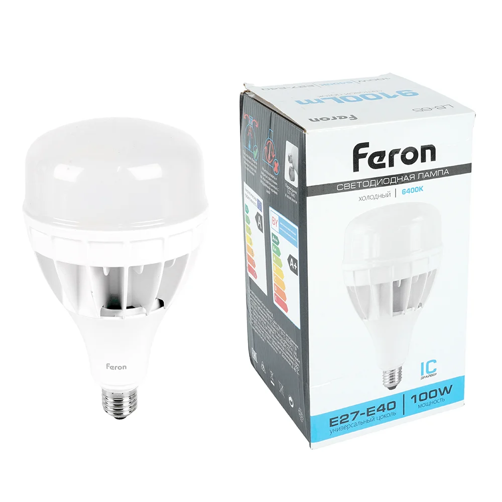 Лампа светодиодная LED 100вт Е27/Е40 белый