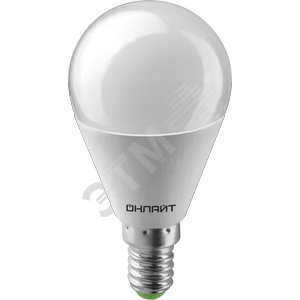 Лампа светодиодная LED 10вт Е14 теплый матовый шар