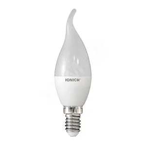 Лампа светодиодная LED 10w 6500К, E14, 900Лм, матовая свеча на ветру IONICH