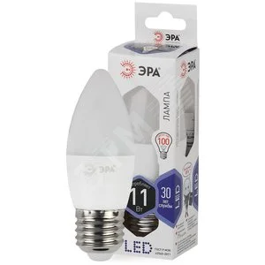 Лампа светодиодная LED 11 Вт 880Лм 6000К свеча холодный E27 170-265В LED B35-11W-860-E27 Standart