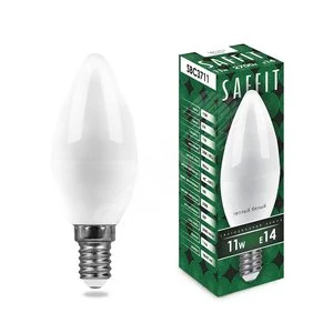 Лампа светодиодная LED 11вт Е14 теплый матовая свеча