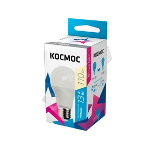 Лампа светодиодная LED 13Вт 220В Е27 D60х108 3000 теплый А60