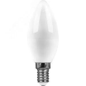 Лампа светодиодная LED 13вт Е14 теплый матовая свеча