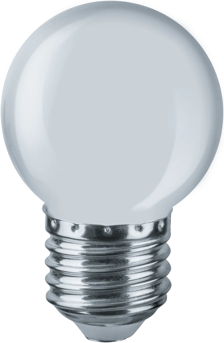 Лампа светодиодная LED 1вт Е27 белый шар