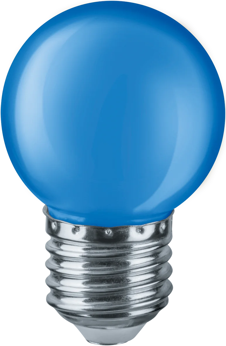 Лампа светодиодная LED 1вт Е27 синий шар