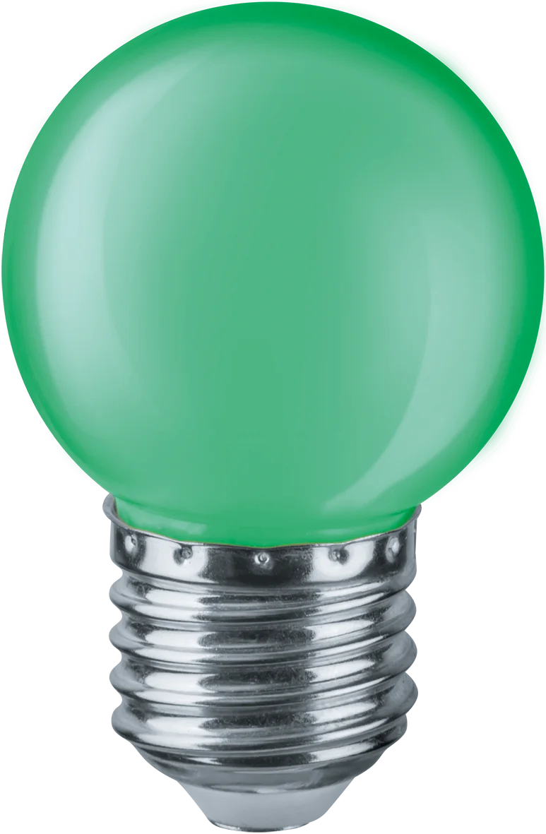 Лампа светодиодная LED 1вт Е27 зеленый шар