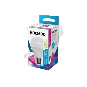 Лампа светодиодная LED 20Вт 220В Е27 D60х118 3000К теплый A60 1800 лм