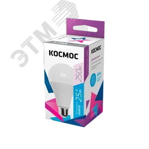 Лампа светодиодная LED 25Вт 220В E27 D65х130 6500К холодный A65