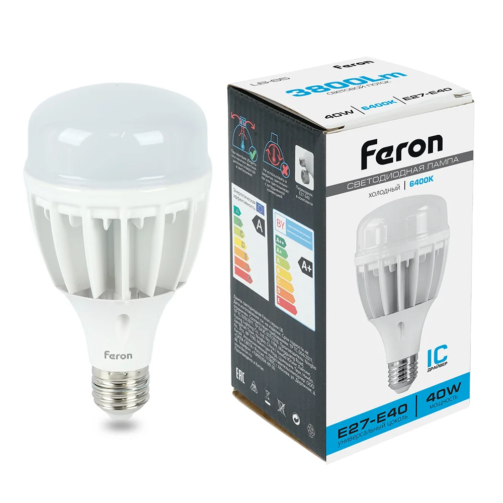 Лампа светодиодная LED 40вт Е27/Е40 дневной