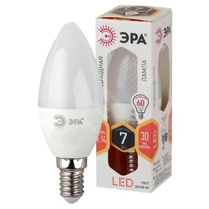 Лампа светодиодная LED 7 Вт 560Лм 2700К свеча теплый E14 170-265В LED B35-7W-827-E14 Standart