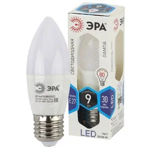 Лампа светодиодная LED 9 Вт 720Лм 4000К свеча нейтральный E27 170-265В LED B35-9W-840-E27 Standart