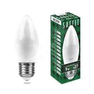 Лампа светодиодная LED 9вт Е27 белый матовая свеча