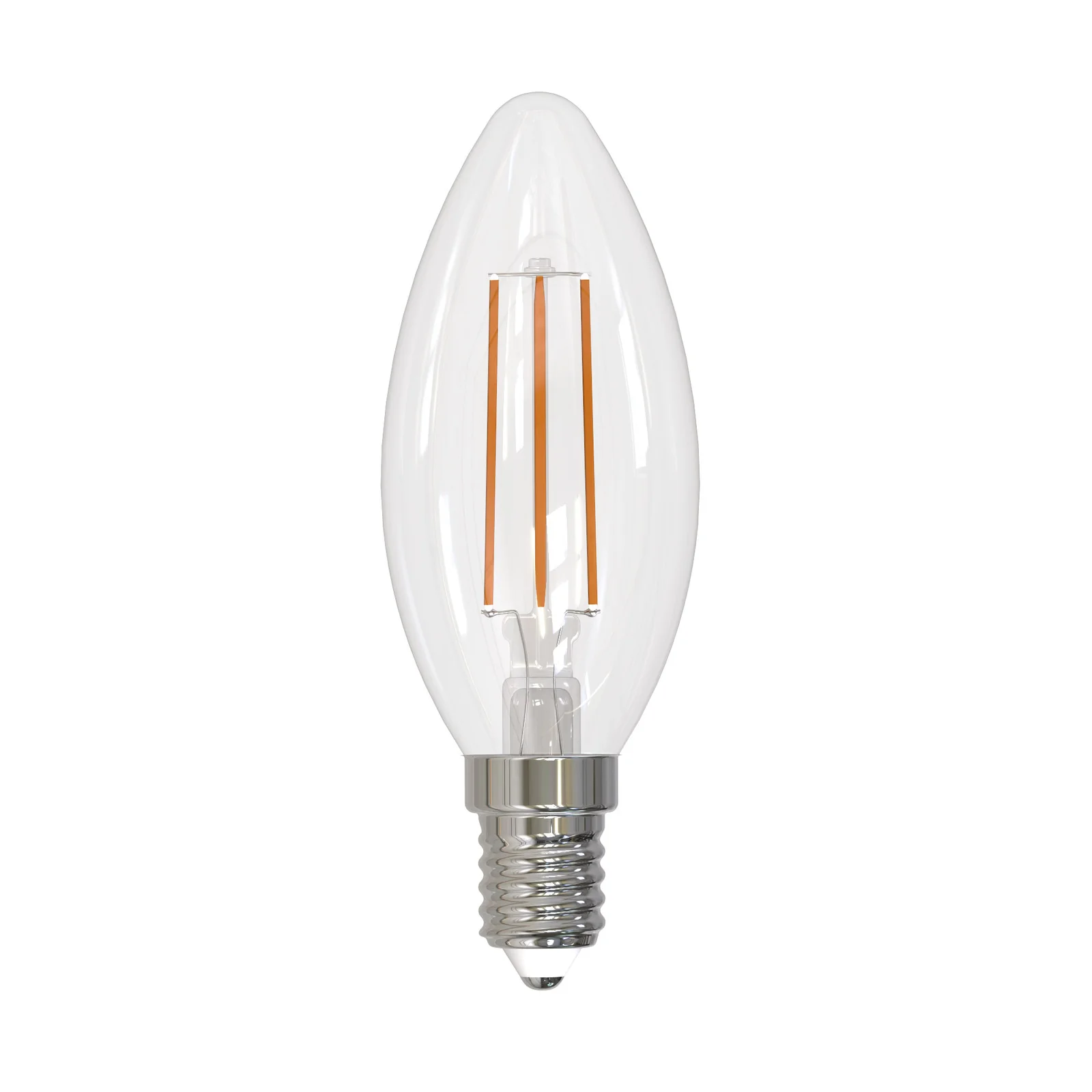 Лампа светодиодная LED-C35-11W-3000K-E14-CL PLS02WH Форма свеча, прозрачная, Серия Sky, Теплый белый свет 3000К. Картон, ТМ