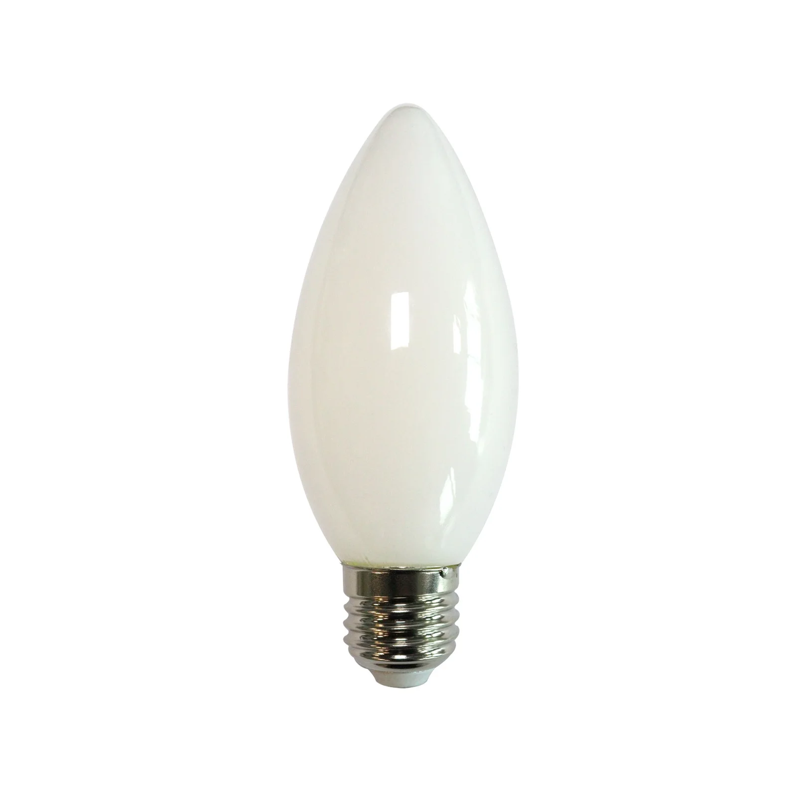 Лампа светодиодная, LED-C35-6W/3000K/E27/FR/SLF форма свеча, матовая, теплый (3000K)