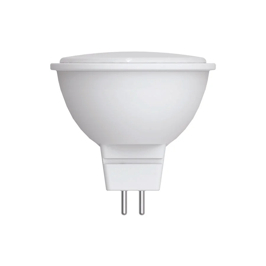 Лампа светодиодная, LED-JCDR-7W/3000K/GU5.3/FR/SLS форма ''JCDR'', матовая, теплый белый свет (3000K), ТМ Volpe