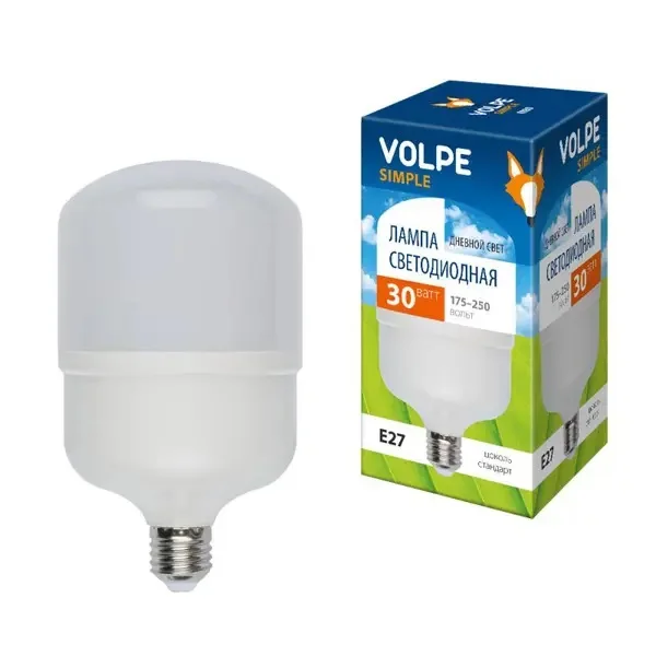 Лампа светодиодная LED-M80-40W/DW/E27/FR/S матовая, Simple, дневной свет (6500K)