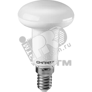Лампа светодиодная LED зеркальная 5вт E14 R50 теплый