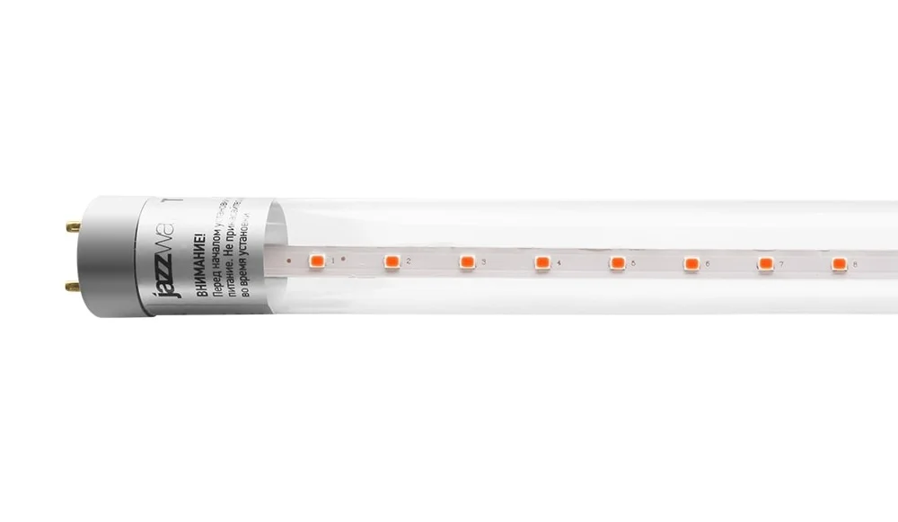 Лампа светодиодная PLED T8 600 Agro 8w CL G13 ( для растений) Jazzway