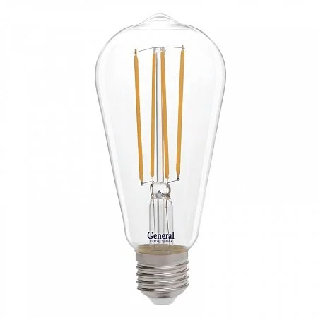 Лампа светодиодная, ST64 конус (10W) 230V E27 2700K, GLDEN-ST64S-10-230-E27-2700