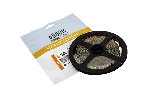 Лента светодиодная SMD 2835, 126 LED/м, 13 Вт/м, 24В, IP20, Холодный белый