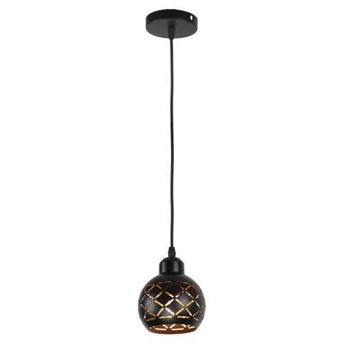 Люстра подвесная 1*60Вт E27 MD.2884-1-P BK+GD