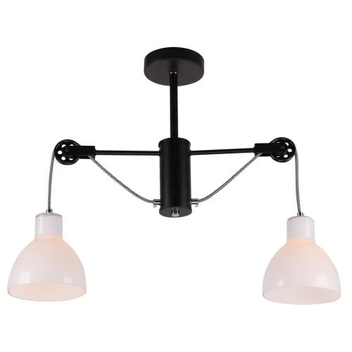 Люстра потолочная 2*60Вт E27 MD.1230-2-S BK+CH