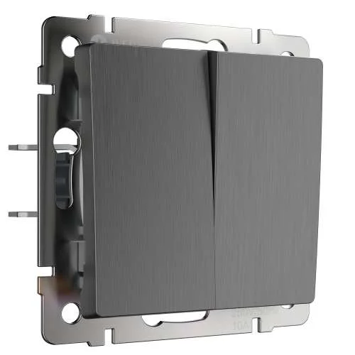 Механизм переключателя 2-кл. проходной 10A (графит рифленый) Werkel W1122004